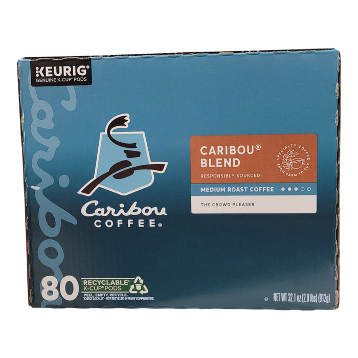 Caribou Coffee Medium Roast K-Cup Pod, Caribou Blend, Farm to Cup, 80 Count