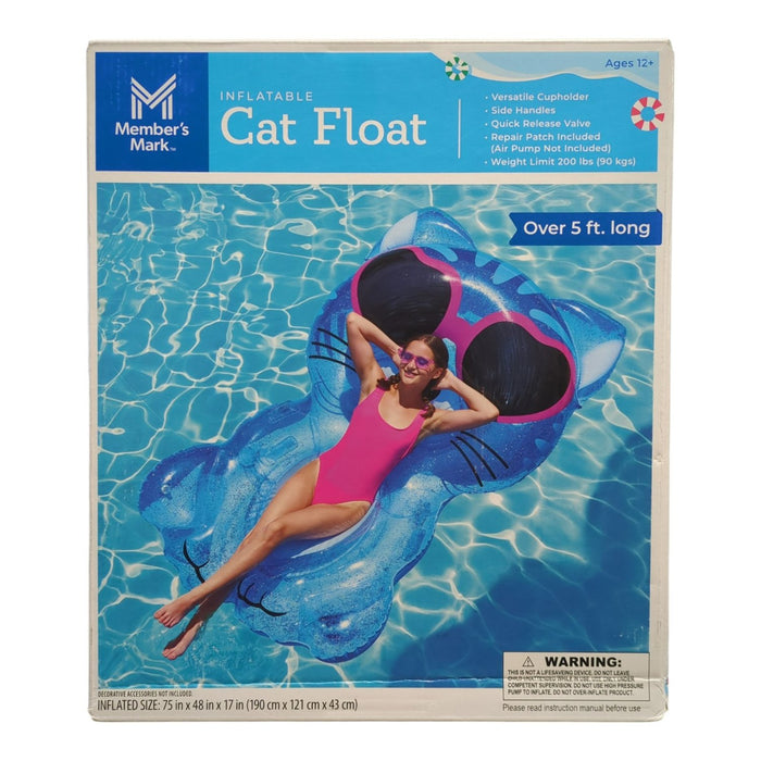 Member's Mark Oversized Inflatable Pool Float, Cat