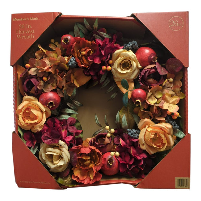 Member’s Mark Harvest Floral Wreath with Red Pomegranates & Berries