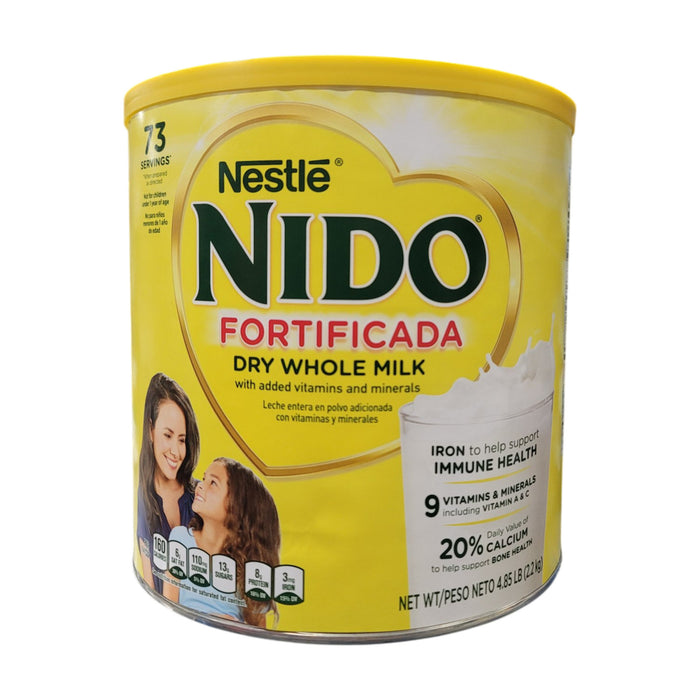 NIDO Fortificada Dry Whole Milk Powdered Drink Mix, 4.85lb, 73 Servings