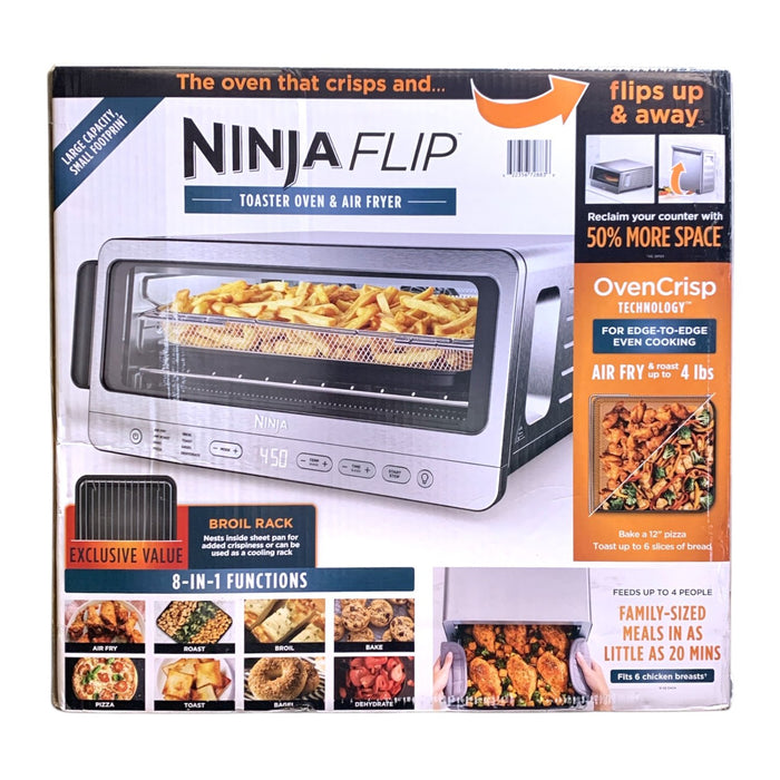Ninja Flip Toaster Oven & Air Fryer, 8-in-1 Functionality, OvenCrisp Technology
