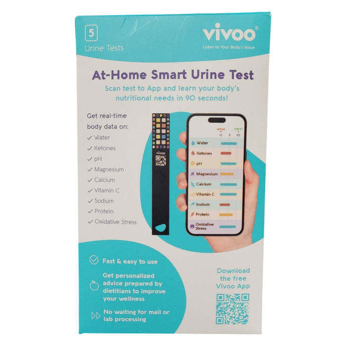 Vivoo At-Home Personalized Smart Urine Test Strips, Fast & Easy to Use, 5 ct.