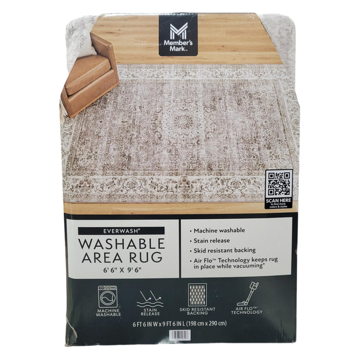 Member's Mark Everwash Washable Area Rug, 6'6"x 9'6"