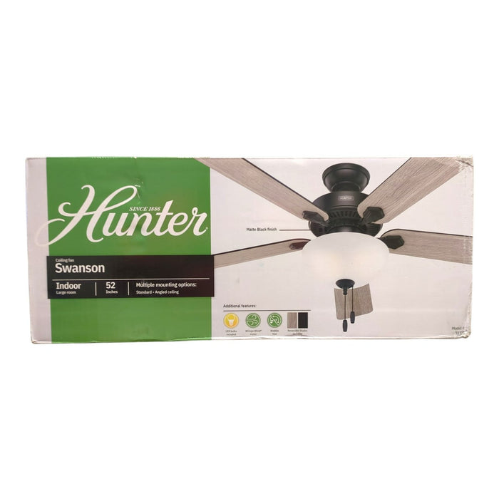 Hunter 52" Swanson Indoor Ceiling Fan with Bowl LED Light and Pull Chain