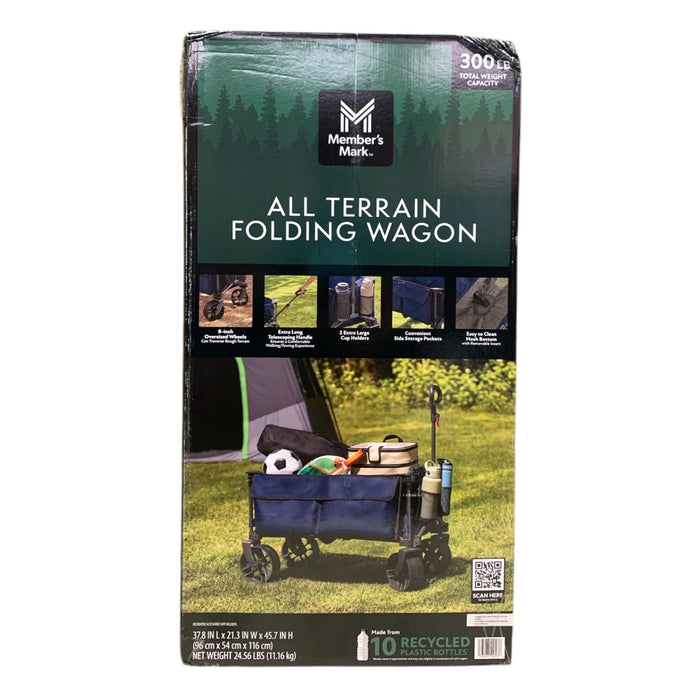 Member's Mark All Terrain Folding Wagon, 300lb Capacity, Blue