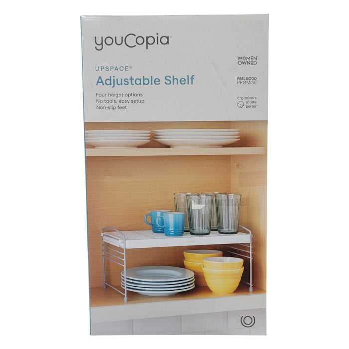 YouCopia Adjustable-Height UpSpace Shelf, Shelf Riser for Vertical Kitchen