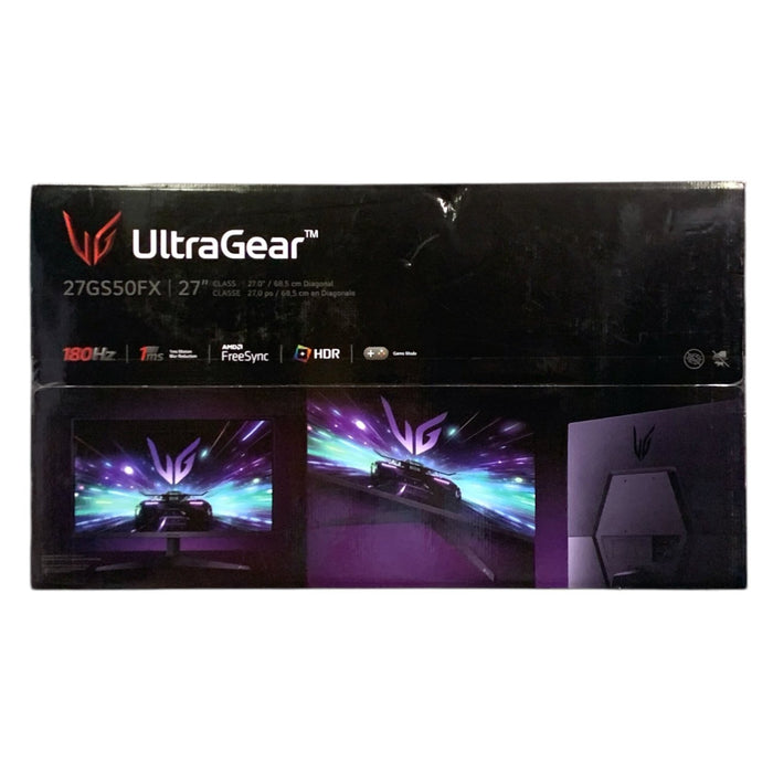 LG 27-Inch UltraGear FHD 180Hz 1ms Gaming AMD FreeSync Monitor, 27GS50FX-B