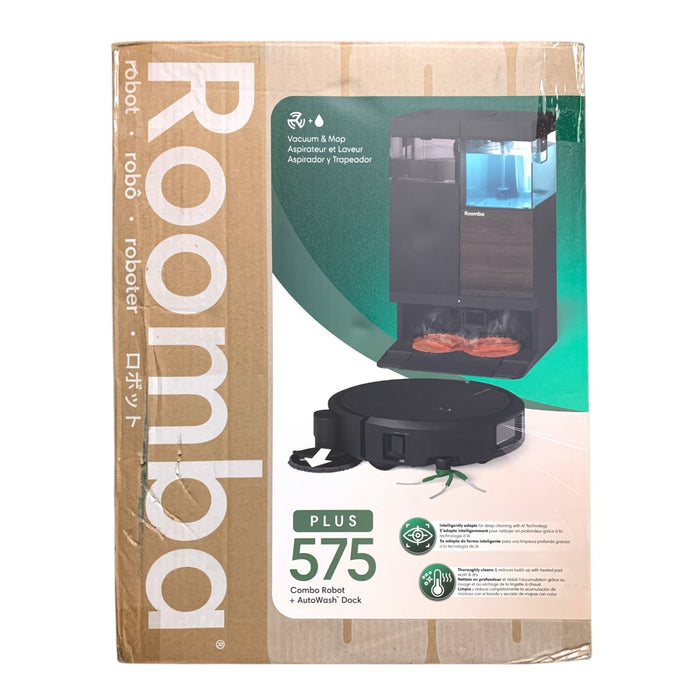 iRobot Roomba Plus 575 Combo Vacuum & Mop Robot with AutoWash Dock