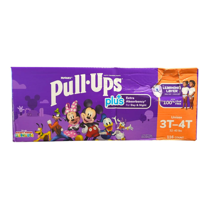 Huggies Pull-Ups Plus Training Pants, Unisex, 116ct, 3T-4T