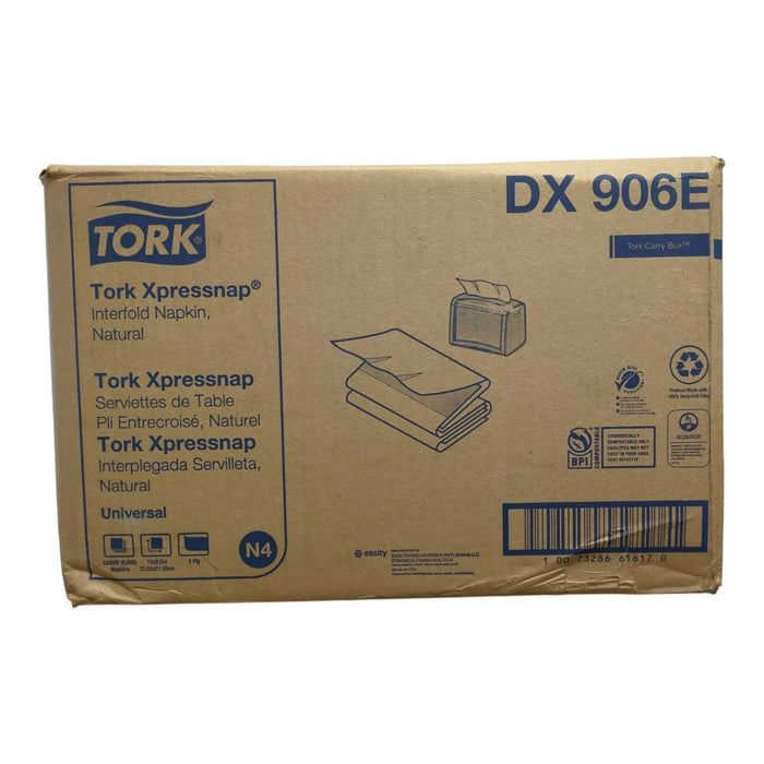 Tork Xpressnap 1-Ply Brown Interfold Dispenser Napkins, 12 pks, 500 napkins/pk.