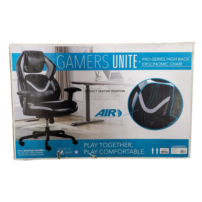 Gamers Unite Pro-Series High Back Ergonomic Gaming Chair with AIR Lumbar Support