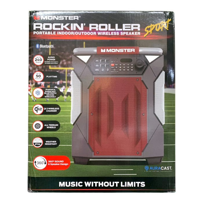 Monster Rockin' Roller Sport Portable Indoor/Outdoor Wireless Bluetooth Speaker