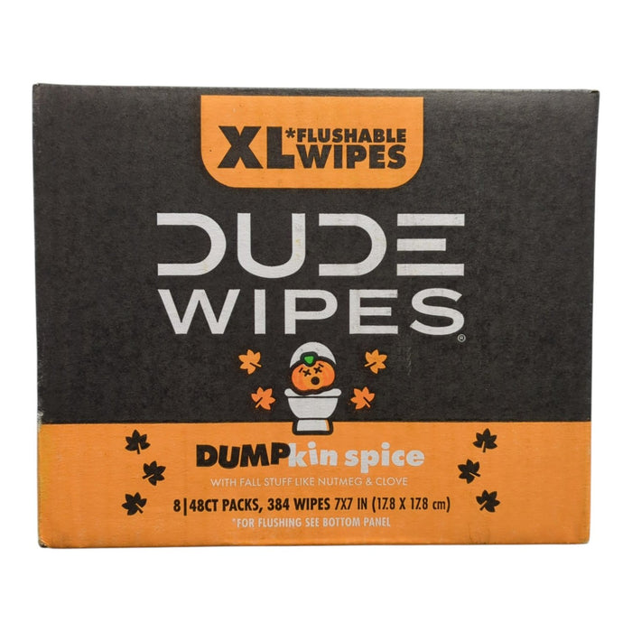 DUDE Wipes XL Flushable Wipes, Dumpkin Spice, 8 ct., 384 wipes