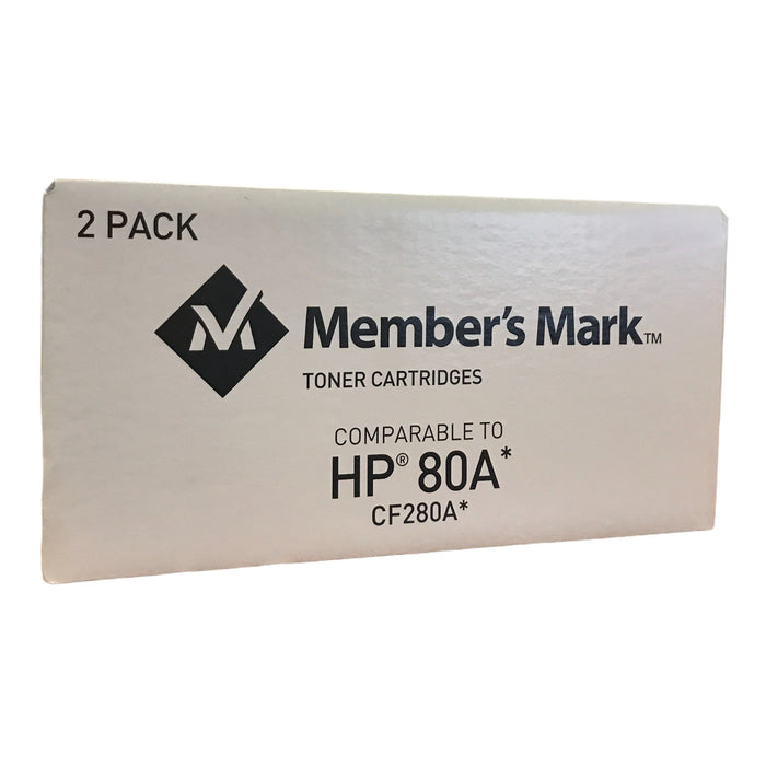 MEMBERS MARK HP 80A TONER CARTRIDGES 2-PACK, BLACK