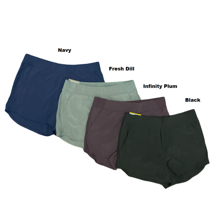 Member's Mark Women's 4-Way Stretch Ribbed Side Woven Shorts w/ Pockets