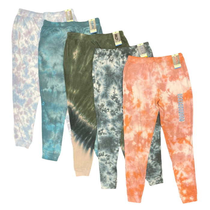 Green Tea Women's Soft Athletic Tie Dye Jogger Sweatpants w/ Pockets