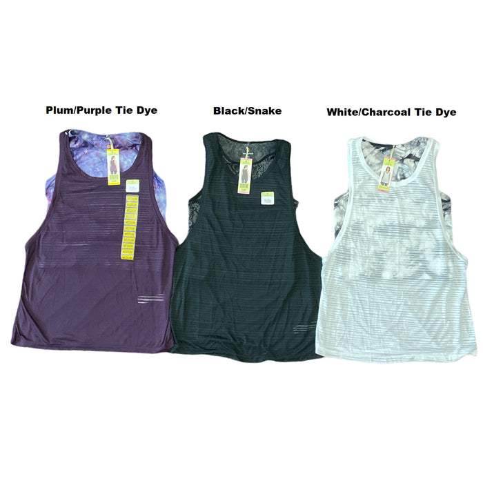 Tangerine Women's Active 2-in-1 Soft Cropped & Loose Fit Athletic Tank Top Set