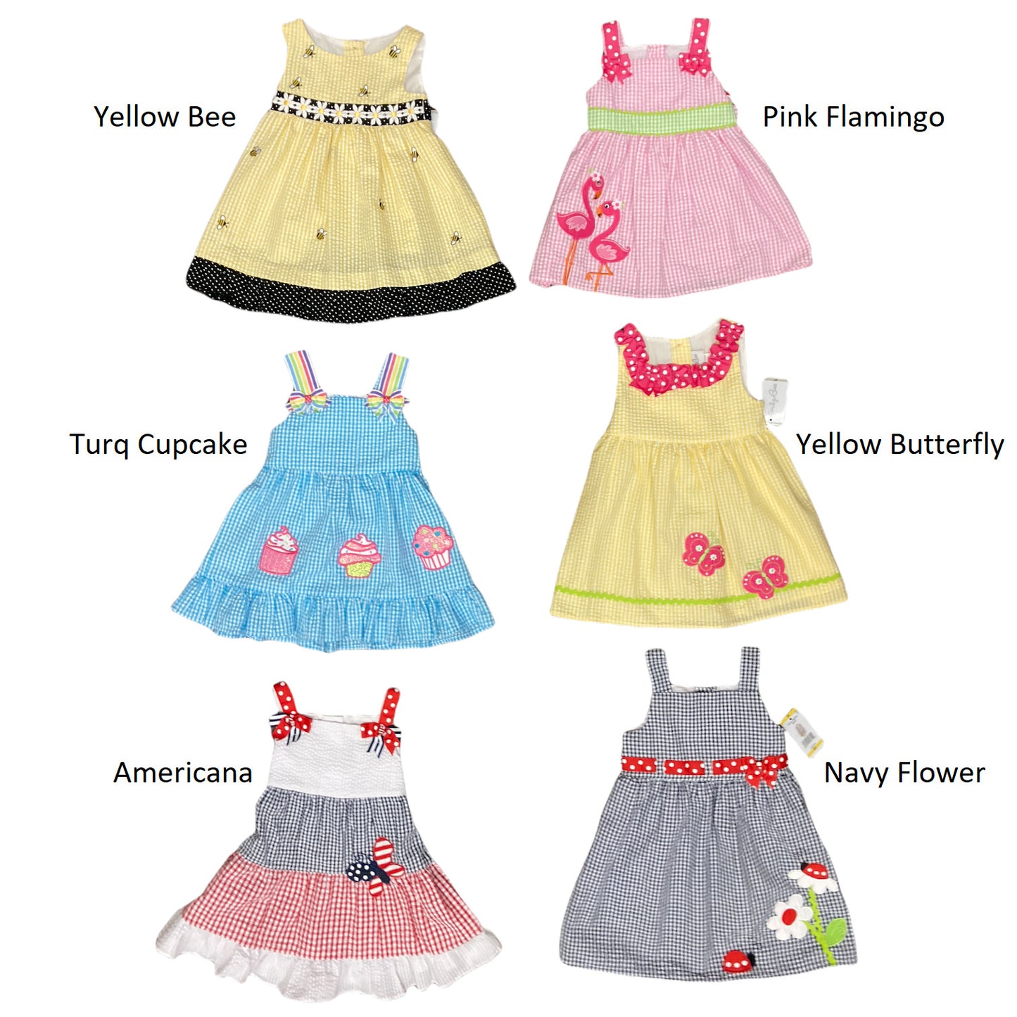 Emily Rose Girl's Cute Soft & Colorful Seersucker Sleeveless Spring Sun Dress