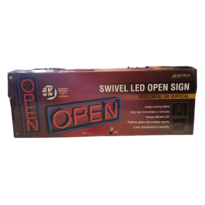 MYSTIGLO VH-01-RC LED Open Sign,27-3/4" L,2-3/4" W