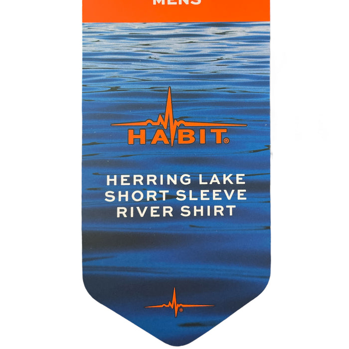 Habit Men's Herring Lake Short Sleeve Button Down Vented Fishing UPF River Shirt