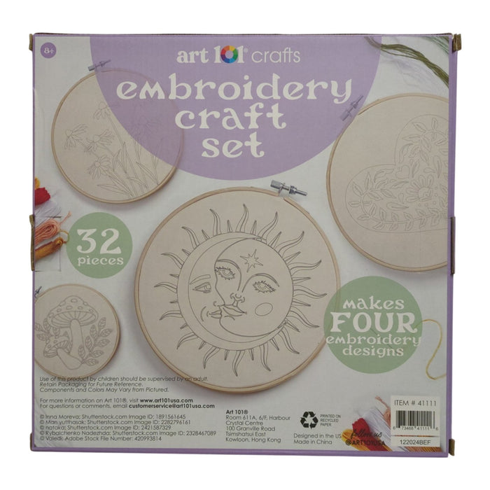 Art 101 Embroidery Craft Set, 32 Pieces