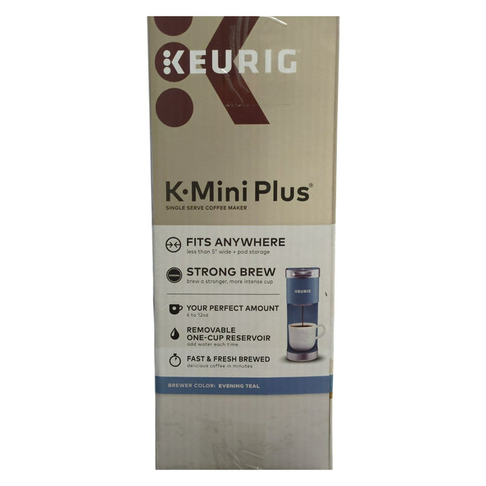 Keurig K-Mini Plus Single Serve K-Cup Pod Coffee Maker, with 6-12oz Brew, Aqua