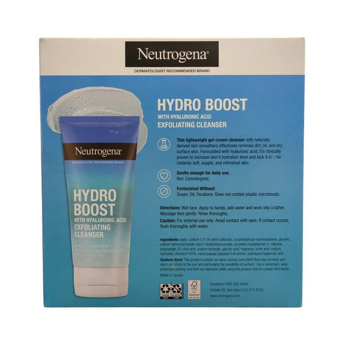 Neutrogena Hydro Boost Gentle Exfoliating Daily Cleanser, 5 fl. oz., 3pk