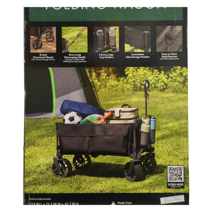 Member's Mark All Terrain Folding Wagon, 300LBS Capacity, Black