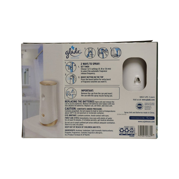 Glade Automatic Spray Air Freshener, 1 Device + 3 refills, Balsam & Spruce