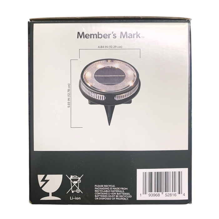 Member's Mark LED Color Changing Solar Disc Lights, 5-Pack, Matte Black