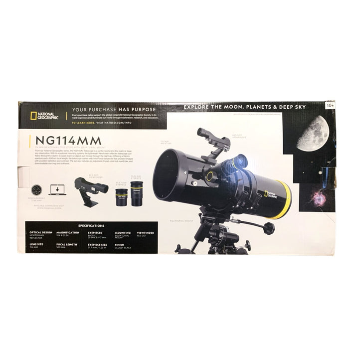 National Geographic NG114MM 114 MM Newtonian Telescope with Equatorial Mount