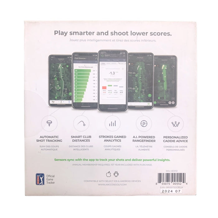 Arccos Smart Sensors, Automatic Golf Game Tracking System, Gen 3+, Green