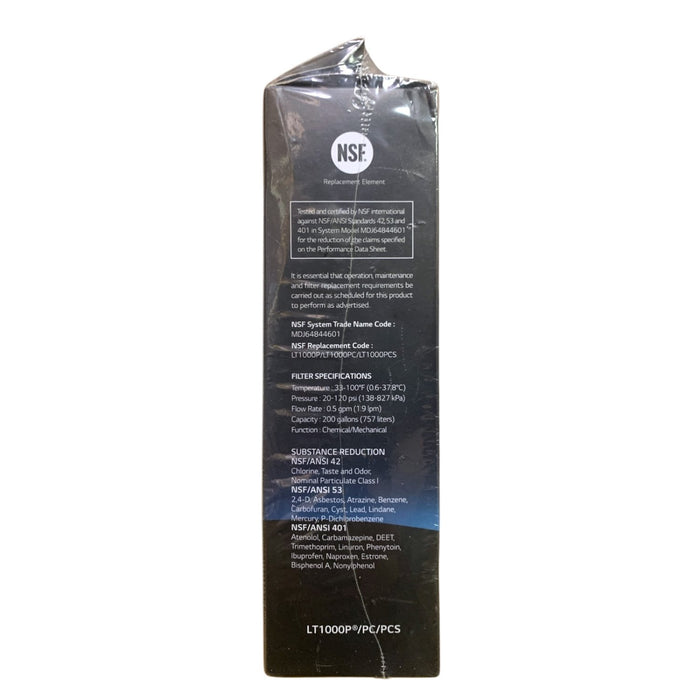 LG Water Filter Replacement Cartridge, LT1000P/PC/PCS, NSF Certified