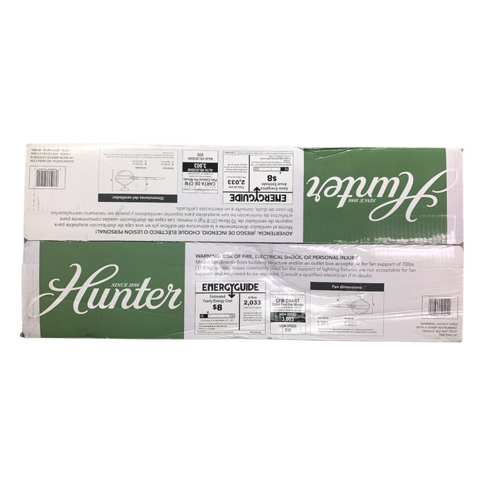 Hunter Bardot 44" Indoor Ceiling Fan with Light, Reversible Blades, Fresh White