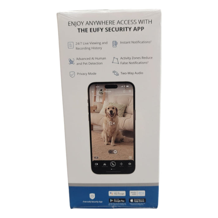 eufy S350 Wired Indoor 4K 360° Pan-Tilt Indoor Security Camera