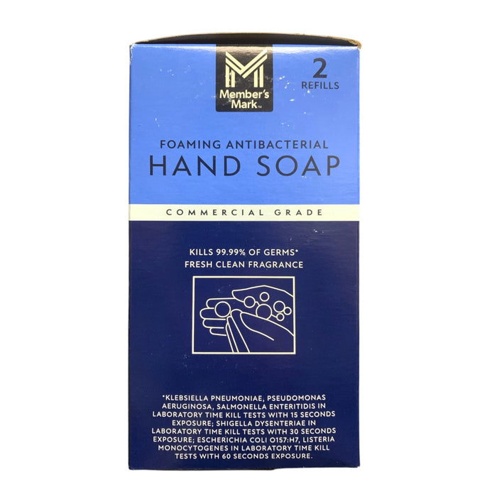 Member's Mark Antibacterial Foaming Hand Soap, 33.8 Fluid Ounce Refills (2 Pack)