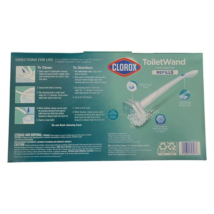 Clorox ToiletWand Disposable Cleaning System with Bonus Handle, Rainforest