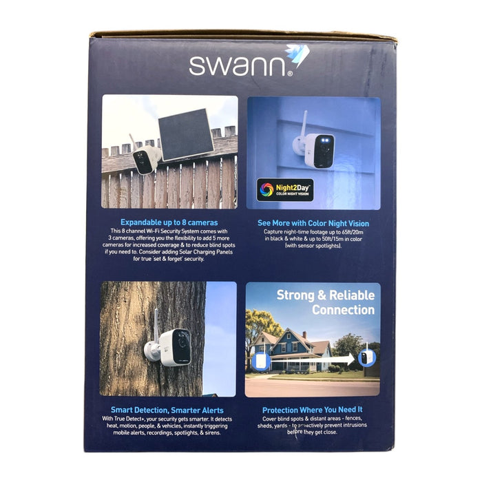 Swann MaxRanger Mini Kit 4K Wireless NVR Security System 3-Cam Kit,4K Camera