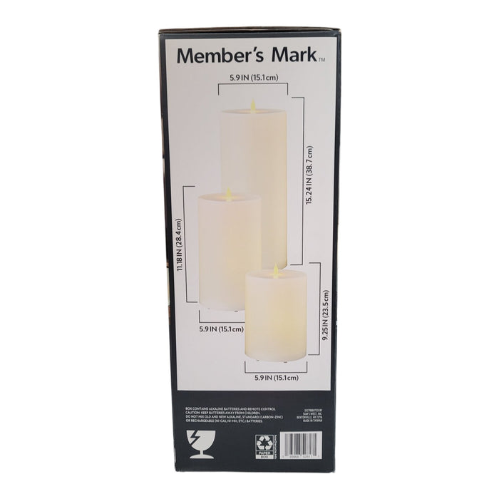Member's Mark Indoor/Outdoor Flameless LED Candle, 3-Pack