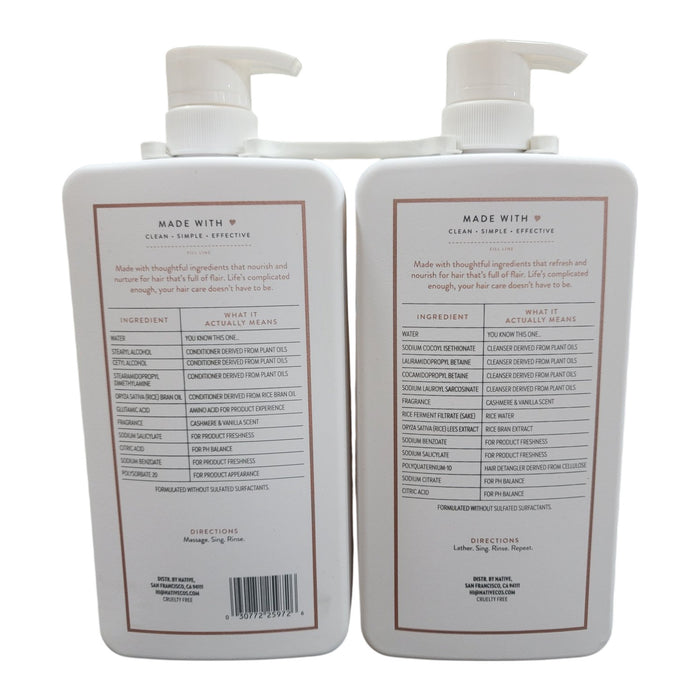 Native Cashmere & Vanilla Shampoo and Conditioner Set, 68 fl. oz.