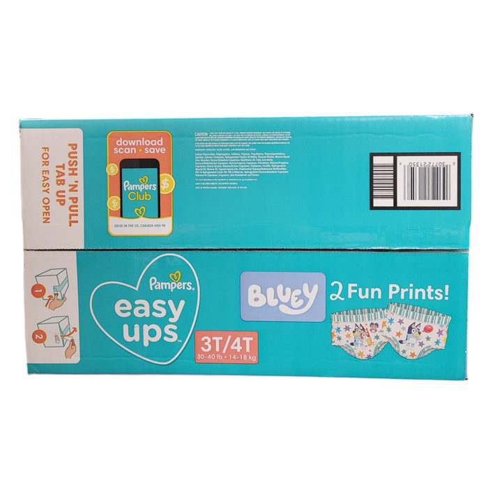 Pampers Easy Ups Training Pants Underwear, Bluey, Size 3T/4T