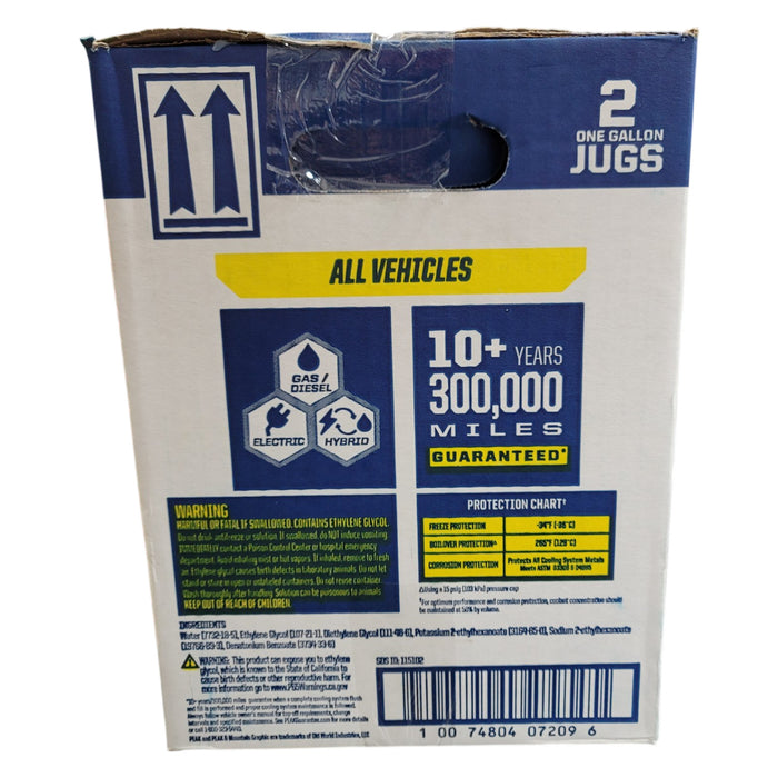 PEAK 50/50 Long Life Prediluted Antifreeze & Coolant, 2 One Gallon Jugs