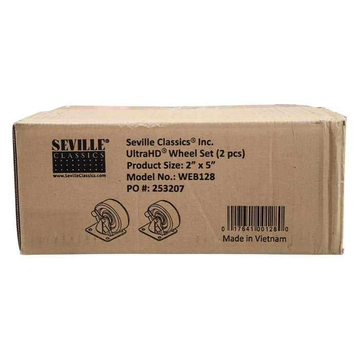 Seville Classics UltraHD 5-Inch Swivel Wheels (Set of 2)