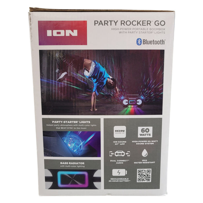 ION Audio Party Rocker Go Portable Boombox with Party Starter Lights
