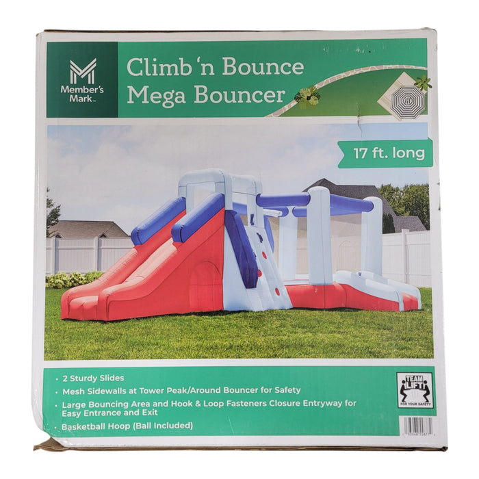 Member's Mark Climb 'n Bounce Mega Bouncer Inflatable, Red & Blue