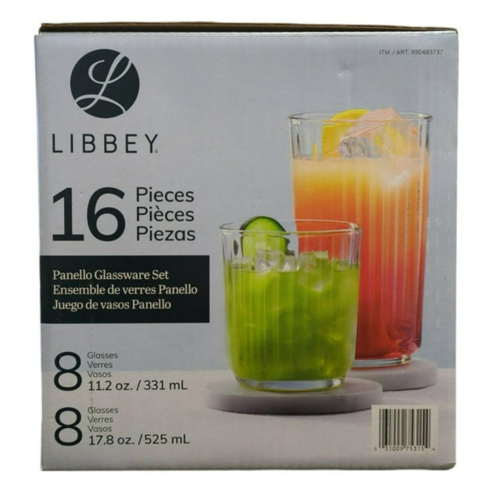 Libbey Panello 16-Piece Glass Drinkware Set