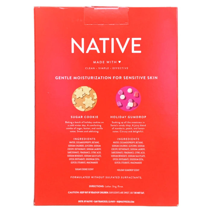 Native Nourishing Body Wash, Holiday Variety Pack, 18 Fluid Ounce (Pack of 2)
