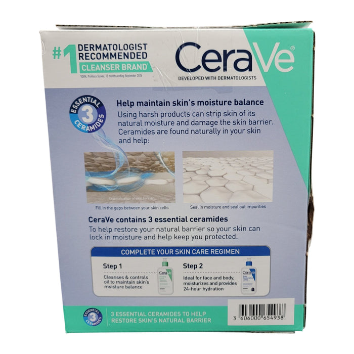 CeraVe Foaming Facial Cleanser, Normal to Oily Skin, 12 fl. oz., 2 pk.