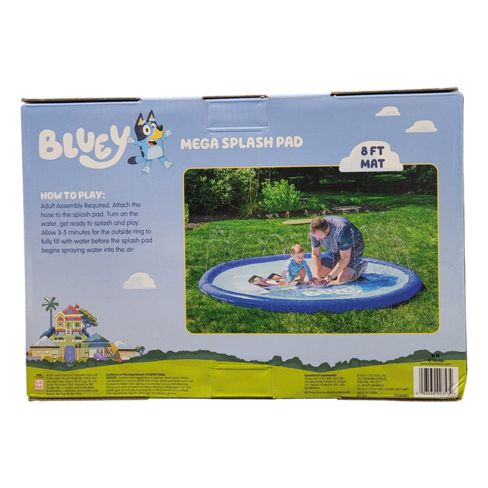 Bluey 8 Foot Outdoor Splash Pad with Sprinkler Rim