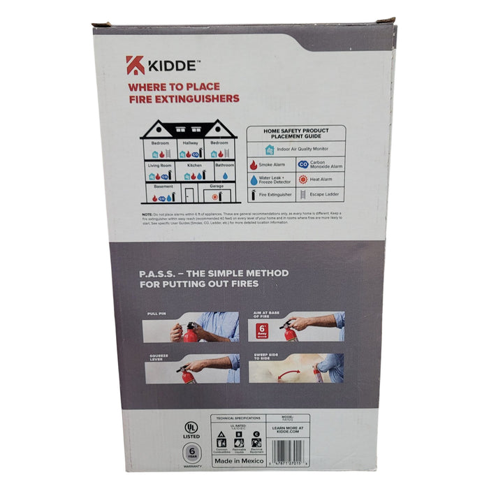 Kidde Multi Purpose Fire Extinguisher for Home, Office, Dorm, Residential,